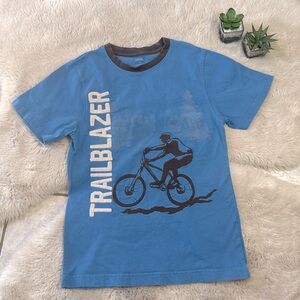 Gymboree Tee Shirt Shirt Sleeve Blue Mountain Bike Biking Size 10